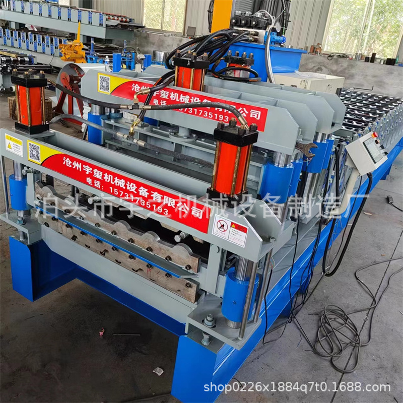 不锈钢压瓦机一机三用仿树脂琉璃瓦机竹节琉璃瓦设备不锈钢瓦设备