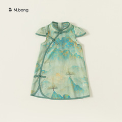 邦選童裝夏季新款中式女童短袖裙子國風連衣裙旗袍裙XQ23316