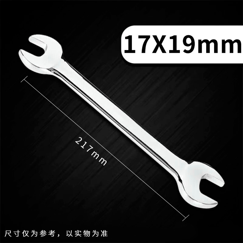 Llave de boca abierta de acero al cromo vanadio genuino, herramienta de grado industrial para reparación de automóviles, llave de boca abierta de doble extremo, llave fija de 8-32 mm.