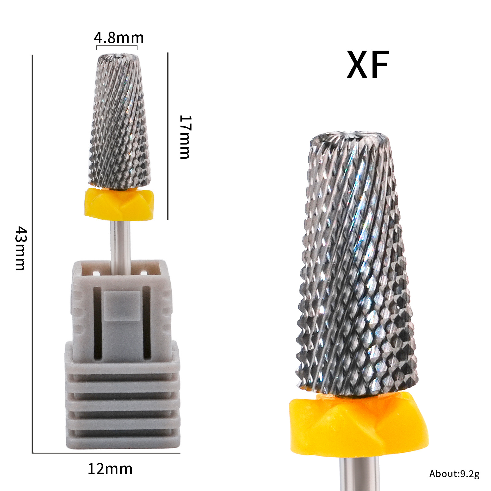 Cabeza de molienda de acero de tungsteno para uñas, dientes cruzados cinco en uno, dientes de cabeza, descarga rápida de pegamento duro, piel muerta, cabezal de molienda de alta calidad