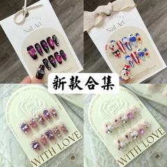 New collection of pure handmade wearable nails, fake nails, handmade manicure, light luxury style handmade manicure, source factory wholesale