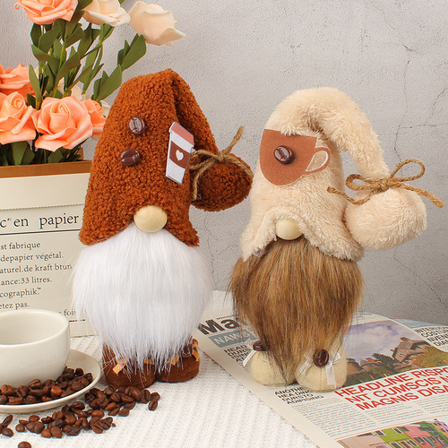 Love in Hong Kong Amazon variety of plush standing dolls holiday dwarf dolls faceless elderly desktop decorations
