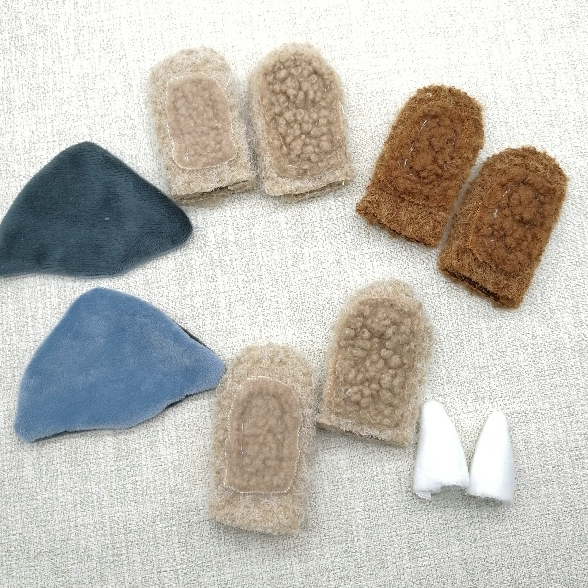 宝宝睡衣裙子仿羊毛绒兔子耳朵diy辅料童鞋童帽服饰包包配饰