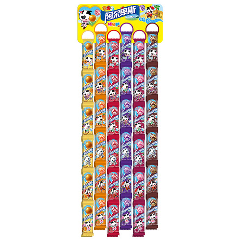 Alps lollipop 96 pieces wall-mounted fruit mixed hard candy set for children's leisure snacks