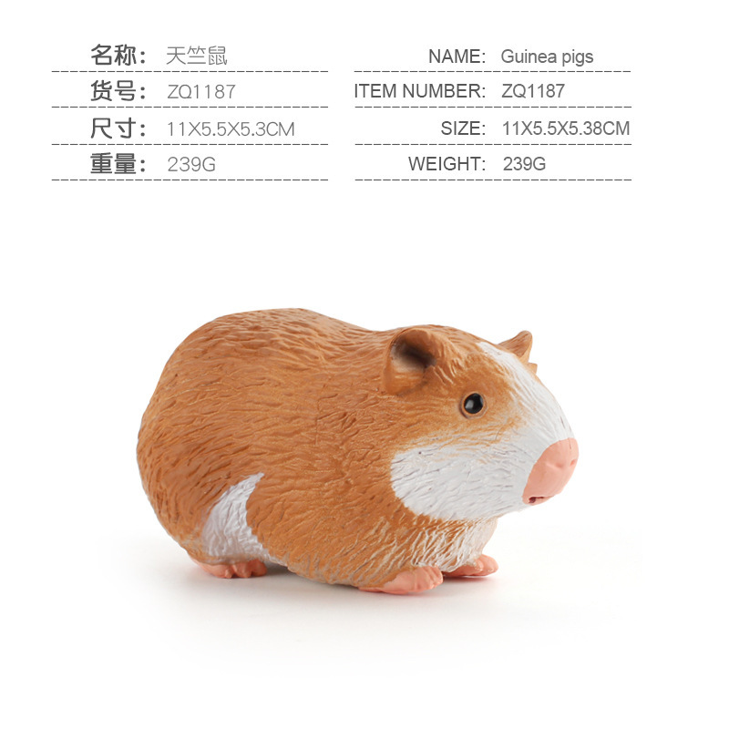 Niños cognitivo puzzle simulación animal modelo de ratón conejillo de indias ratón topo ardilla adornos estáticos sólidos hechos a mano