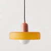 Orange glass lamp socket