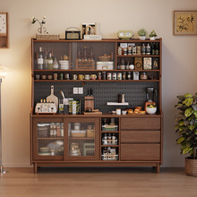 实木餐边柜靠墙一体简约现代客厅酒柜餐厅茶水柜厨房储物收纳柜