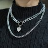 Accessory heart shaped, pendant, short chain, necklace, European style, simple and elegant design