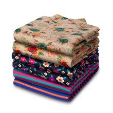 冬季新款黄毛绒加绒打底衫女士中老年半高领碎花保暖打底衫