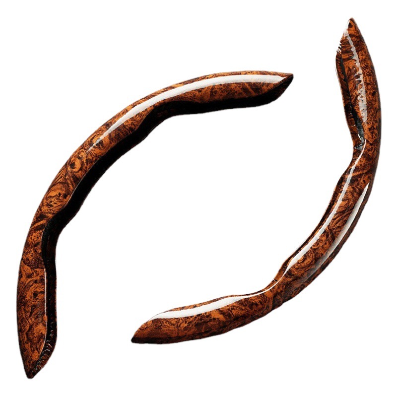 Cubierta del volante del coche Four Seasons Universal cubierta de la manija del coche grano de madera que absorbe el sudor cubierta de la tarjeta antideslizante accesorios interiores del coche