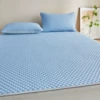 Rice grid sky blue [cool ice bean mat]
