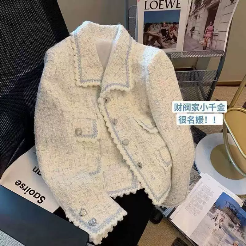 Осенний дизайн короткой куртки, стиль Chanel, стиль Кореи, тренд сезона, французский стиль