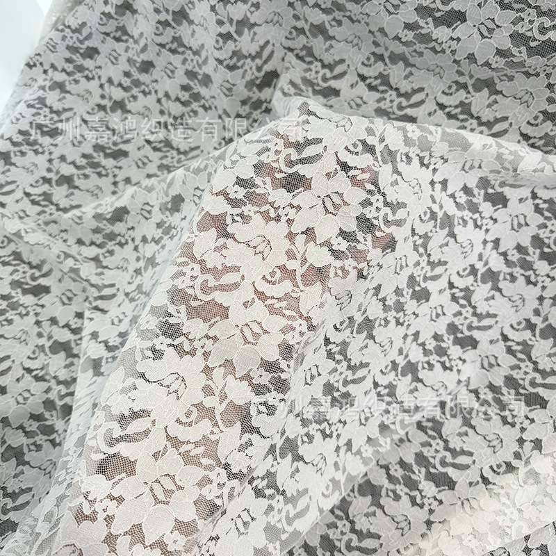 2026 nuevos productos suaves flores de amoniaco tejido de encaje romántico francés camisa de base para hacer falda de encaje en stock