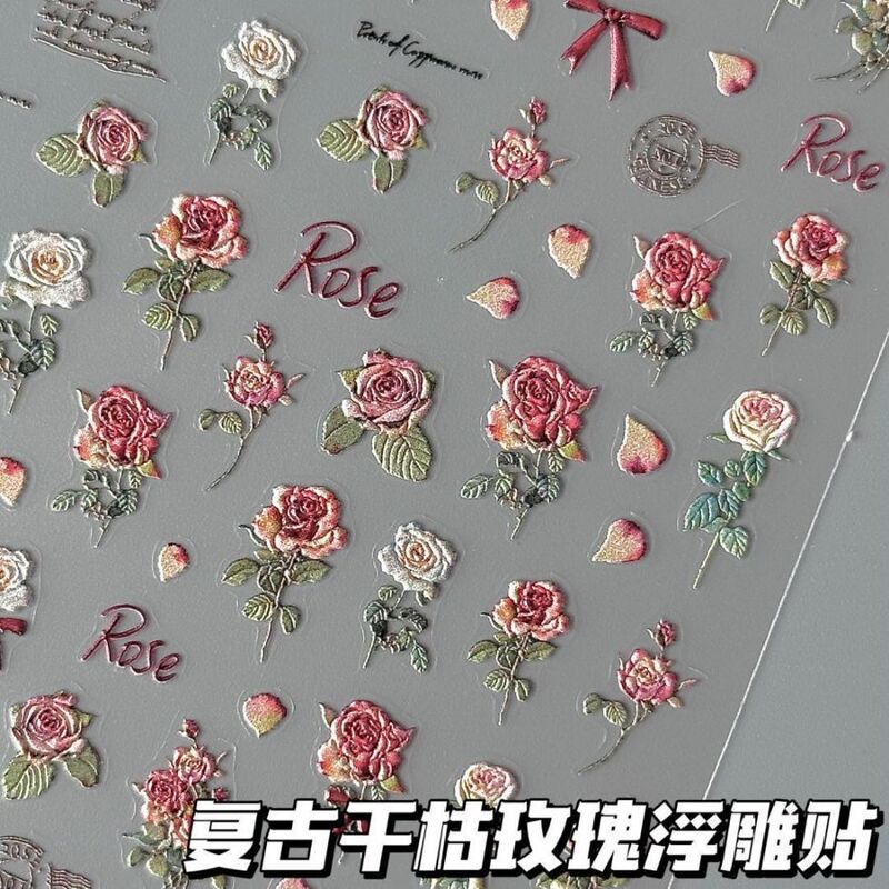 Cute Flower Nail Art Stickers High-Value Three-Dimensional Fresh Cute Ins Style Plain Flower Pen Holder Stickers Embossed Plum Blossom Cute Flower Nail Art Stickers High-Value Three-Dimensional Fresh Cute Ins Style Plain Flower Pen Holder Stickers Embossed Plum Blossom
