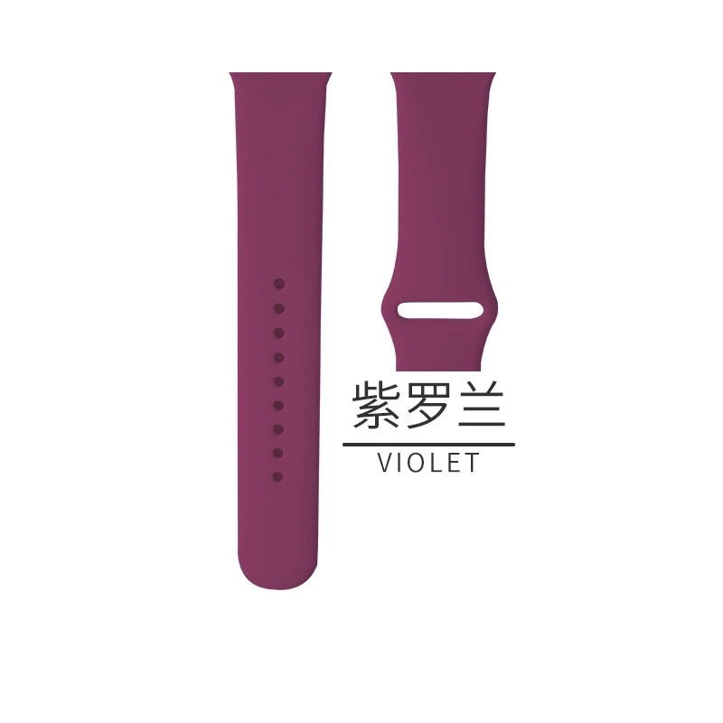 Silicone watch strap (Apple compatible), generations 1–9/SE, standard & extended, multiple colors