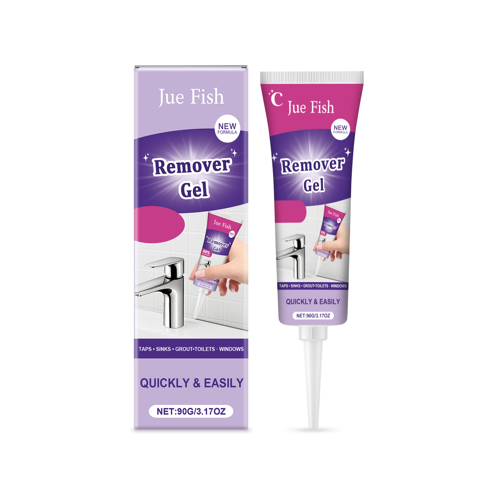Jue fish gel de limpieza multiefecto para el hogar, descontaminación y descontaminación de inodoros, limpiador de gel duradero