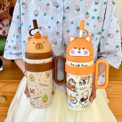 カピバラアイスカップ魔法瓶カップかわいい高価値学生ウォーターカップ 316 かわいい大容量デスクトップカップ