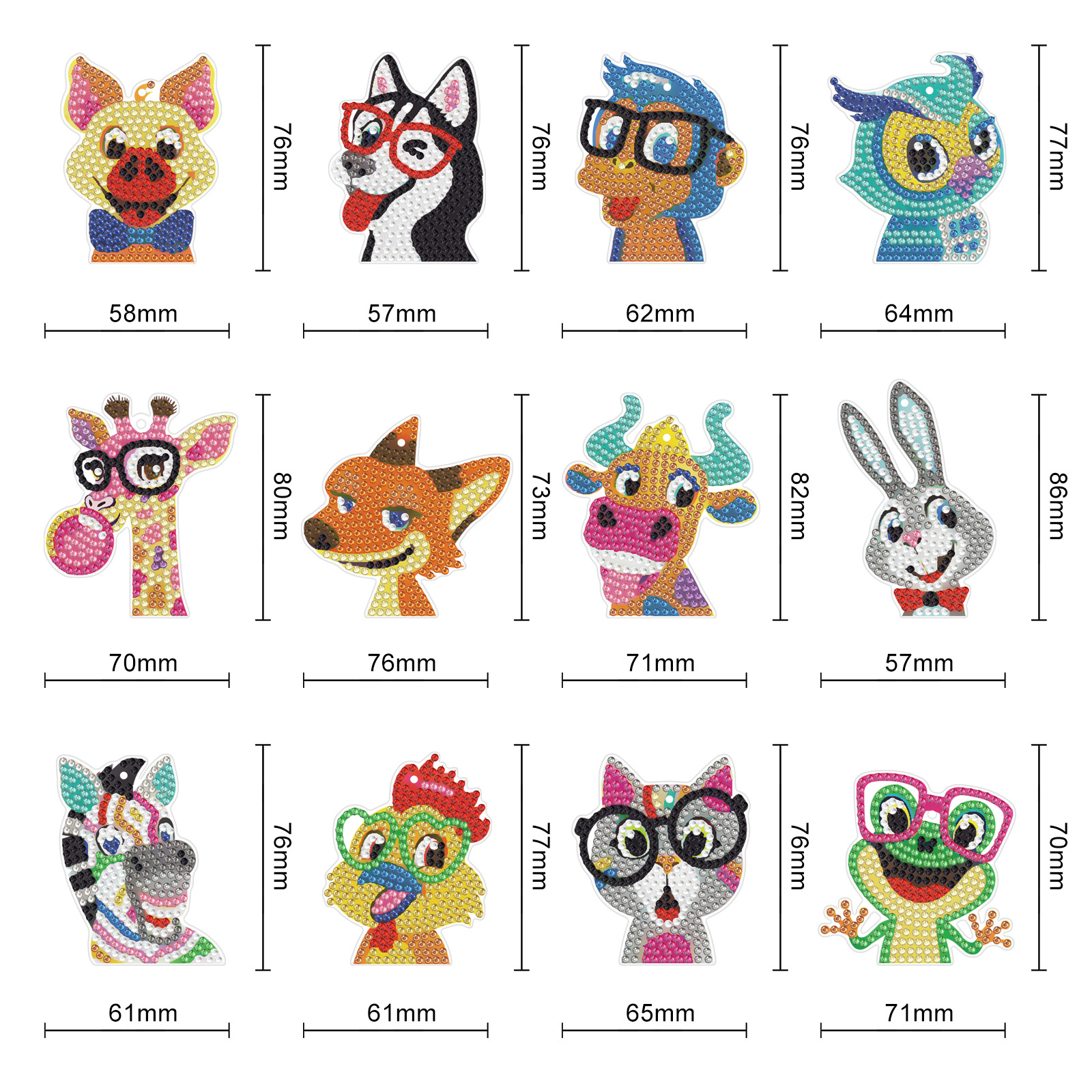 Pintura de diamantes alrededor de Halloween PET material acrílico perforación bordado colgante de Navidad hecha a mano colgante de decoración de sala de estar