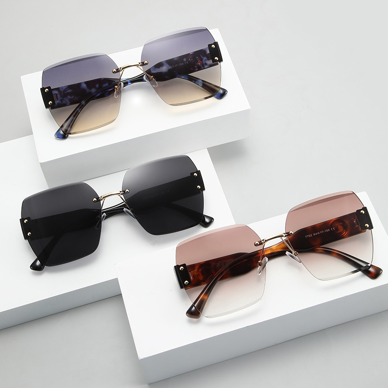 Nuevas gafas de sol de moda, gafas de sol con corrector de maquillaje de montura grande, sentido de alta gama, gafas de sombra callejera de celebridades de Internet, transmisión en vivo