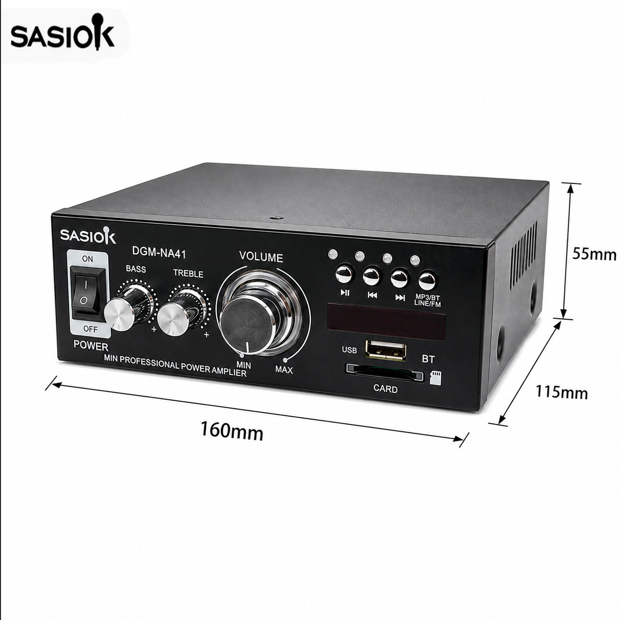 Amplificador de Audio Estéreo de Metal con Bluetooth USB FM para KTV y Hogar image 5
