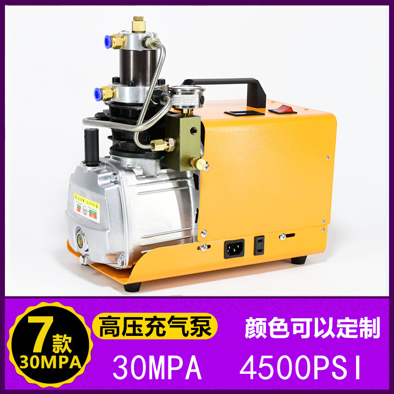 高压充气泵 电动打气机30mpa微型4500psi单缸40MPA智能水循环降温|ms