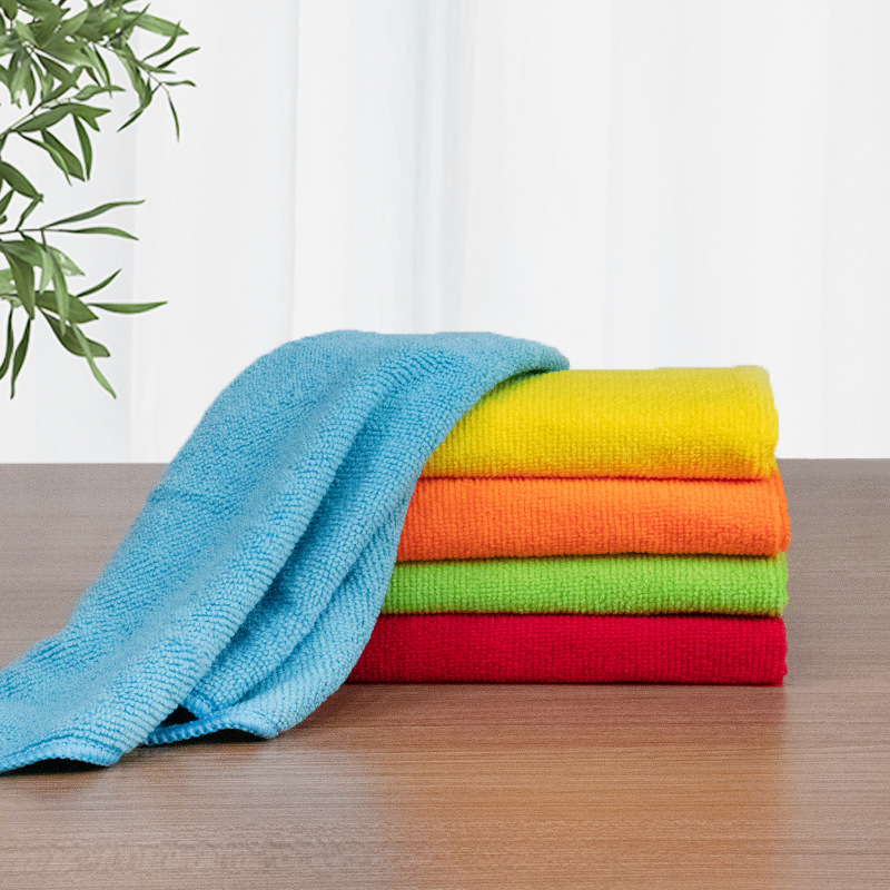 Thickened Kitchen Dish Towel,Multi-functional Microfiber Water-absorbing And Oil-removing Scouring Pad,Household Cleaning Rag