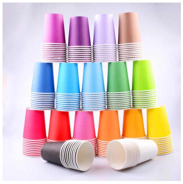 Colorful Handmade Paper Cup diy Kindergarten Disposable Paper Cup Making Materials Early Education White Painting Cup Art