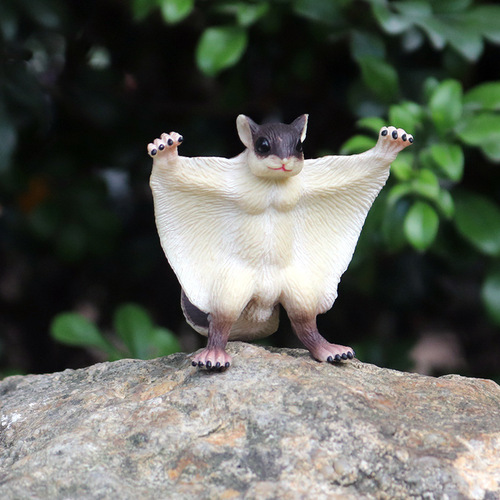 Children's cognitive simulation animal model toy static solid flying squirrel flying tiger mouse flying squirrel plastic ornaments figure