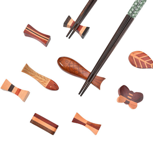 木质拼接筷托日式和风筷子枕家用酒店两用红木筷架餐具厨房用品