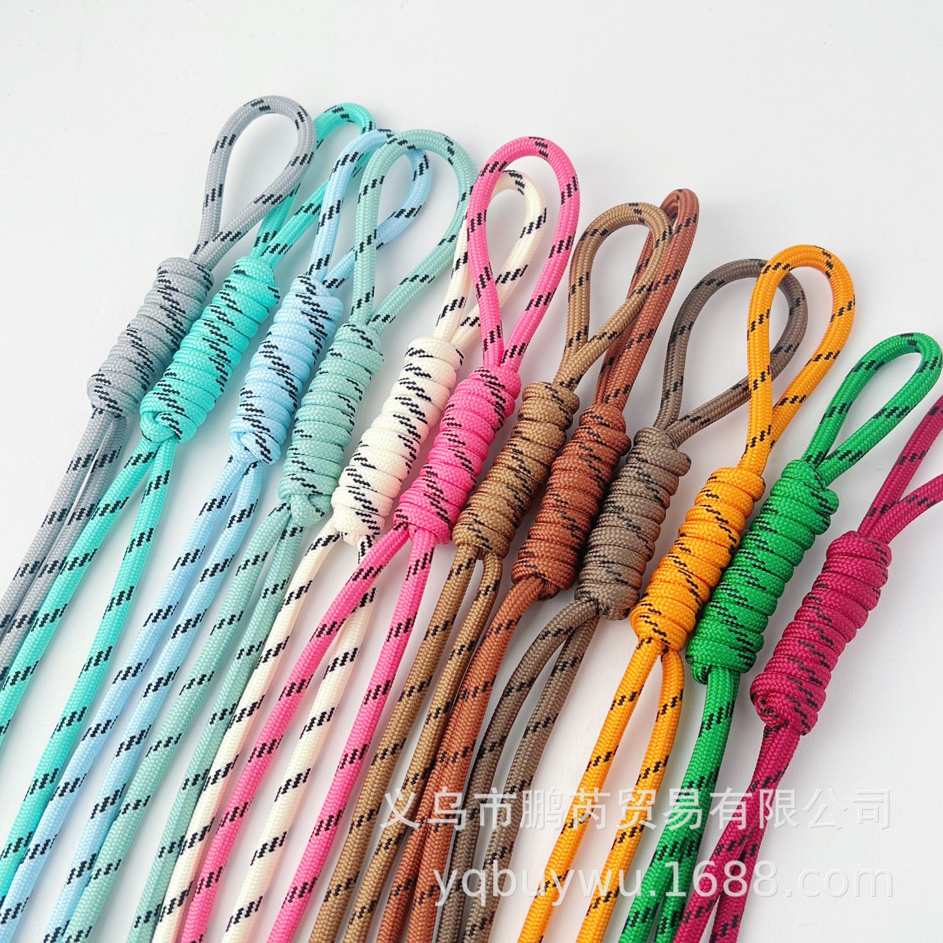 Miu Home Same Style Color Bag Hanging Miu Mobile Phone Hanging Rope Fashion Handmade DIY Woven Hanging Ornaments Roman Knot Keychain