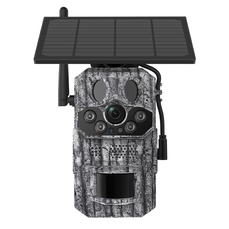 Transfronterizo 3MP inteligente GPS cámara de posicionamiento infrarroja detección de visión nocturna caza forestal al aire libre camuflaje monitoreo solar