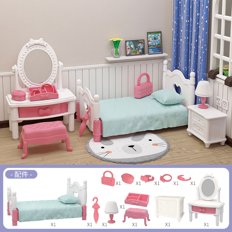 Koala diario Venta caliente mini simulación cocina juego casa juguete miniatura escena muñeca casa dormitorio accesorios bolsa
