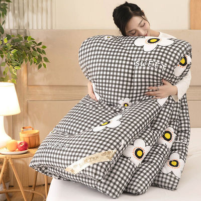 quilt with cotton wadding The quilt core quilt thickening winter keep warm Winter quilt Double student dormitory quilt Spring and autumn quilt Bedding Cross border