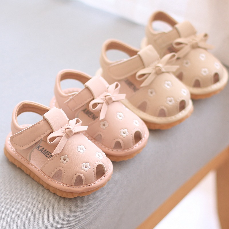 Summer 1-2 Years Old Women's Toddler Shoes Toddler Shoes 6-12 Months Baby's Hollow Non-slip Toddler Sandals