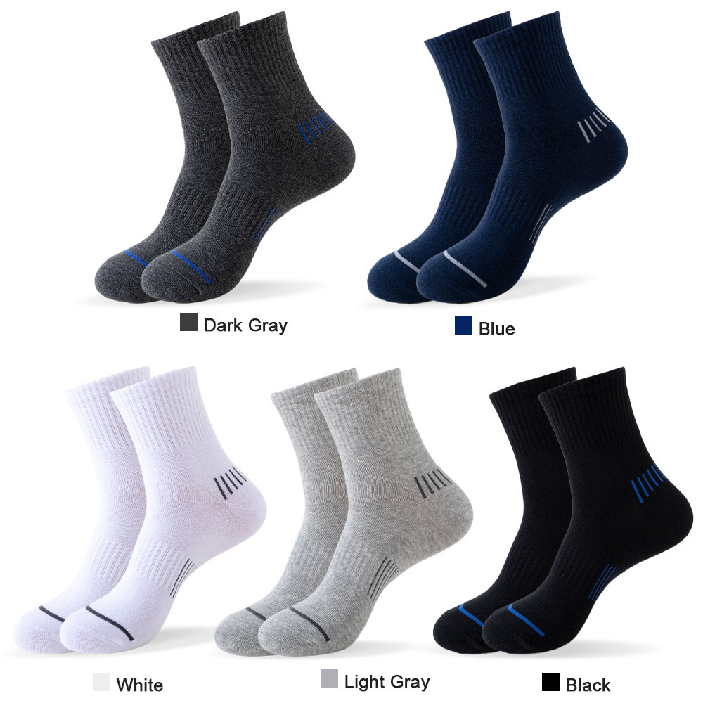Cross-border tube socks TEMU outdoor solid color striped tube socks socks breathable non-slip anti-friction sports socks deodorant