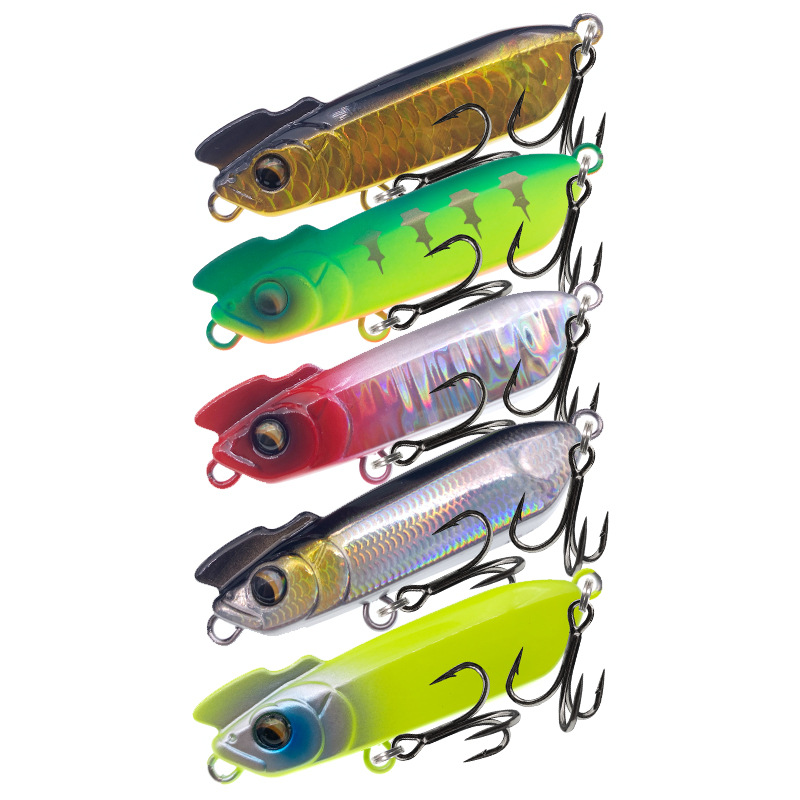 Nuevo producto transfronterizo Little Otter, un bocado y medio palo, lápiz sumergido, cebo Luya, tiro largo, lápiz de hundimiento lento, cebo