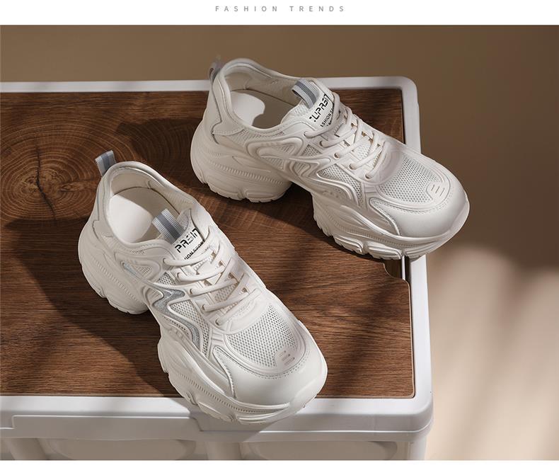 Giày sneaker nữ đế dày trắng mùa hè 2025 đế mềm thoáng khí — JST 1826-2 màu đen, JST 7142m bạc, JST 7009-1 xám xanh, JST 1826- 2m Trắng chi tiết 14
