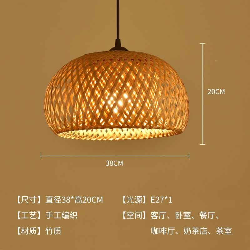 Bamboo art lantern chandelier, Chinese-style tea room, hot pot restaurant, dining room, homestay, rattan Zen-inspired vintage lighting fixture and lampshade Bamboo art lantern chandelier, Chinese-style tea room, hot pot restaurant, dining room, homestay, rattan Zen-inspired vintage lighting fixture and lampshade