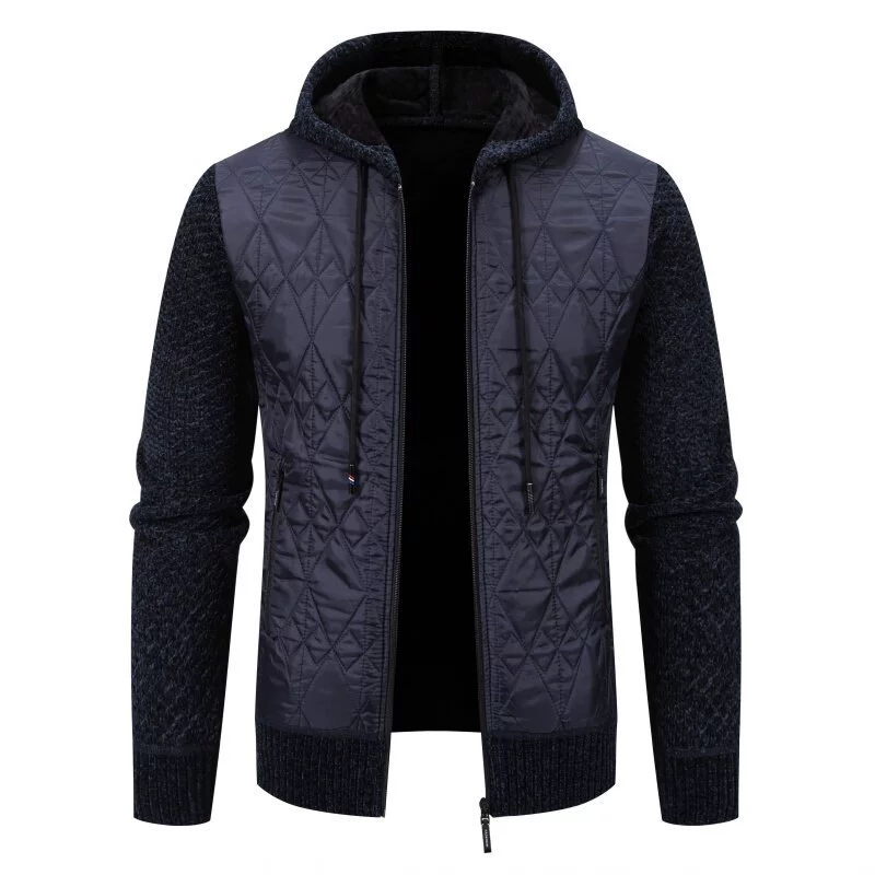 2025 кардиган осень и зима новый мужской повседневный свитер с капюшоном