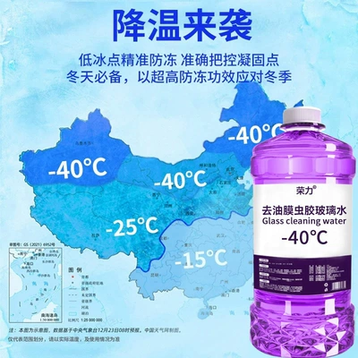 Glass agent Film and Stains, Antifreeze for Temperatures