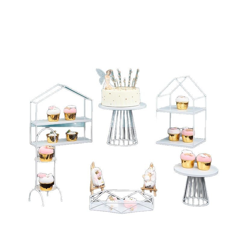 Decoración de postre europea, estante de exhibición, set de comida fría, descanso de té, estante de dulces, plato de fruta, pastel, bocadillos