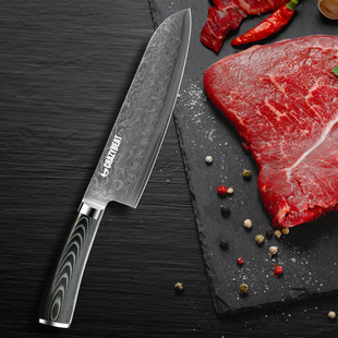 Damascus Special Household Sharp Knife Chef Sande Knife Kitchen Knife Meat Cutter Cross-border Hot Sale in stock Wholesale