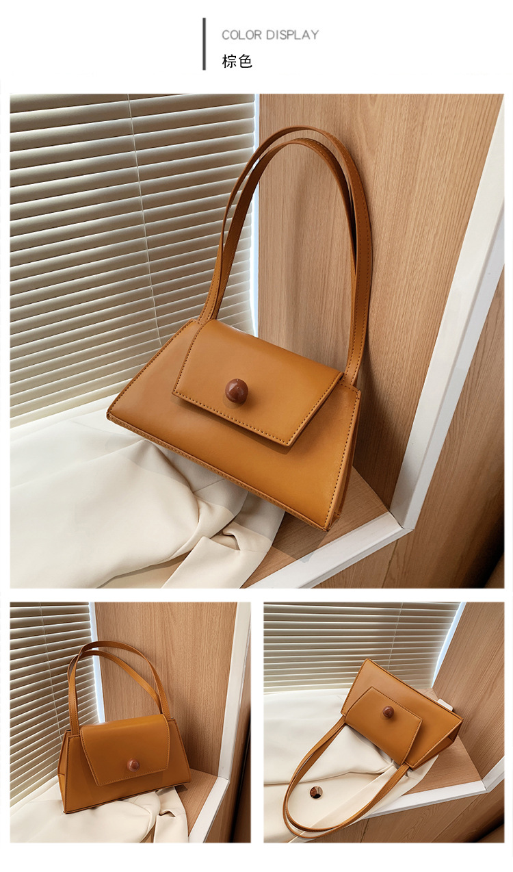 Fashion New Solid Color Handbag Messenger Bag Fashion Retro Shoulder Bag display picture 2
