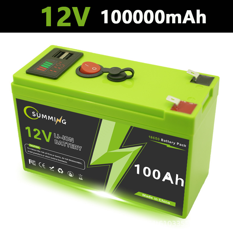 12V 150Ah ポータブル充電式バッテリー USB 電源ディスプレイポート付き多目的バックアップ電源ドロップシッピング|undefined