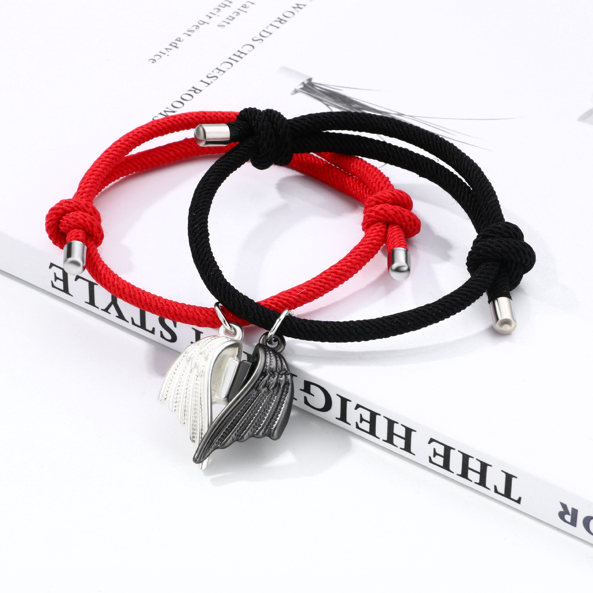 Elegant Classic Style Wings Alloy Plating Valentine's Day Couple Bracelets display picture 6