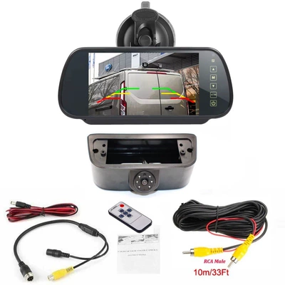 brake light with an AHD1080P high-definition | Vehicle camera - 7inch-suction-cup-rearview-mirror-reverse-camera