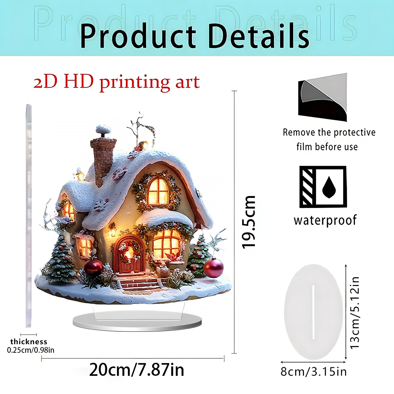 Nuevos productos transfronterizos Santa Claus y unicornio 2D acrílico decoraciones para el hogar decoraciones de escritorio de vacaciones