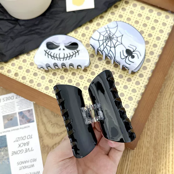 New Personality Halloween Hair Accessories Creative Cute Ghost Cartoon Hairpin Party Atmosphere Hair Shark Clip Wholesale