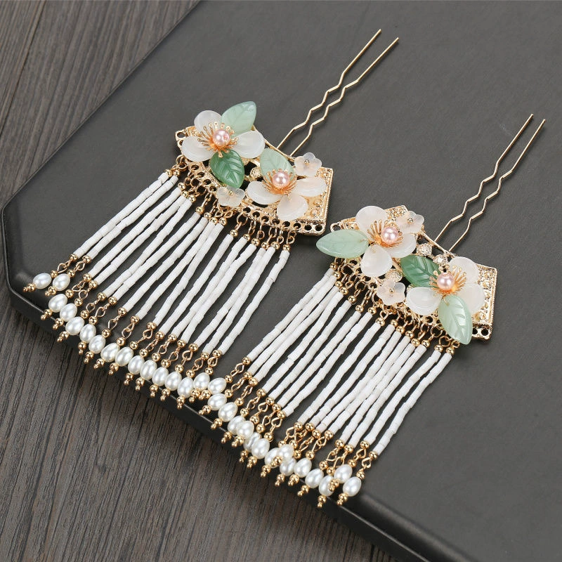 Традиционное свадебное платье Су Хе, украшение для волос, бижутерия, зажим для волос, классический ханфу, простой и элегантный дизайн, полный комплект