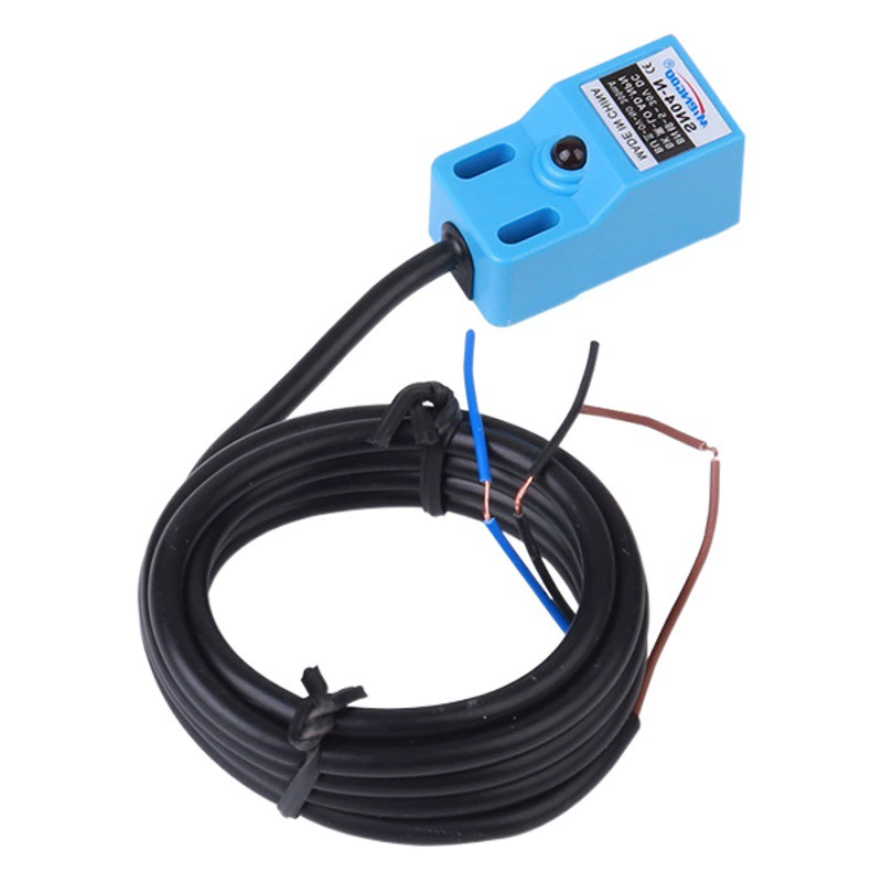 Квадратный бесконтактный переключатель синий SN04-N трехпроводной металлический концевой датчик постоянного тока NPN 5 В-30 В